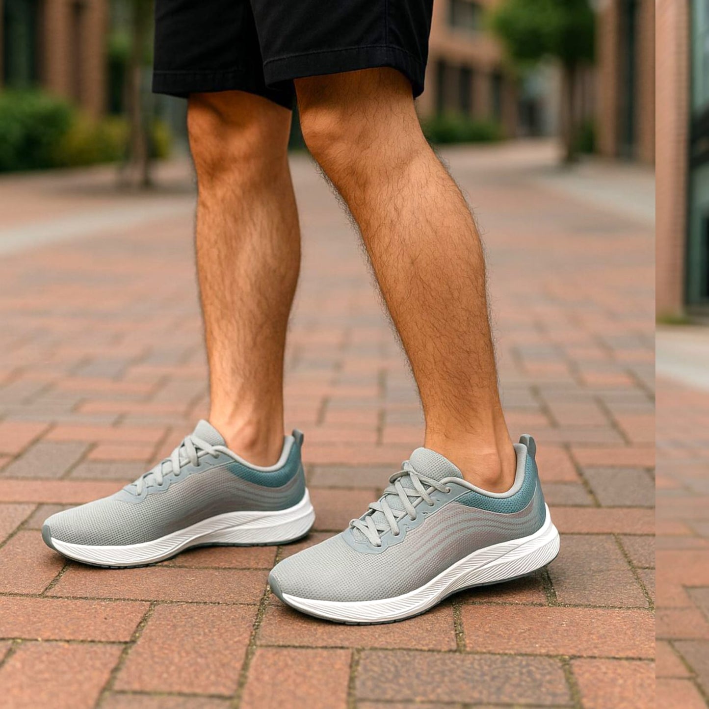 Shock-absorbing sports shoes