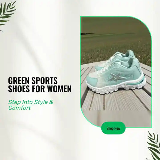 Green sports shoes for women by@Outfy