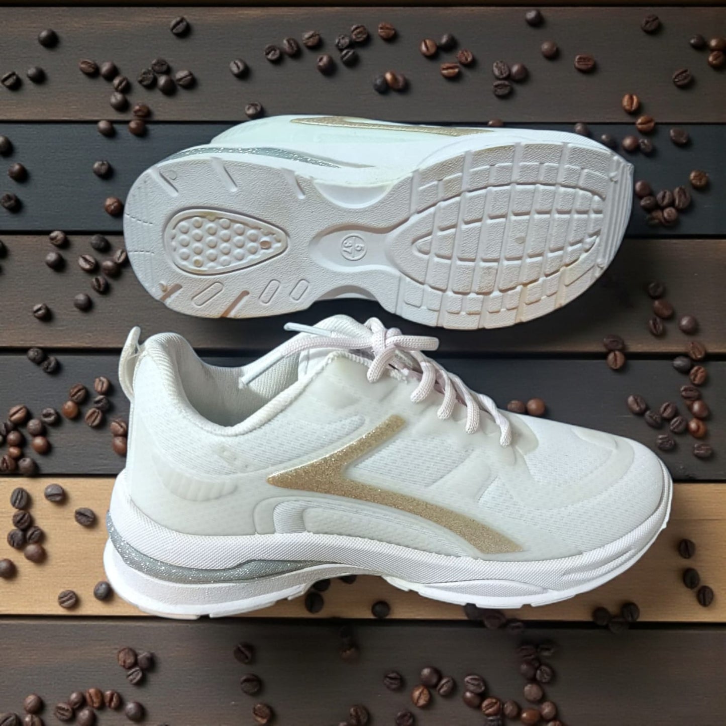 White sports shoes for women