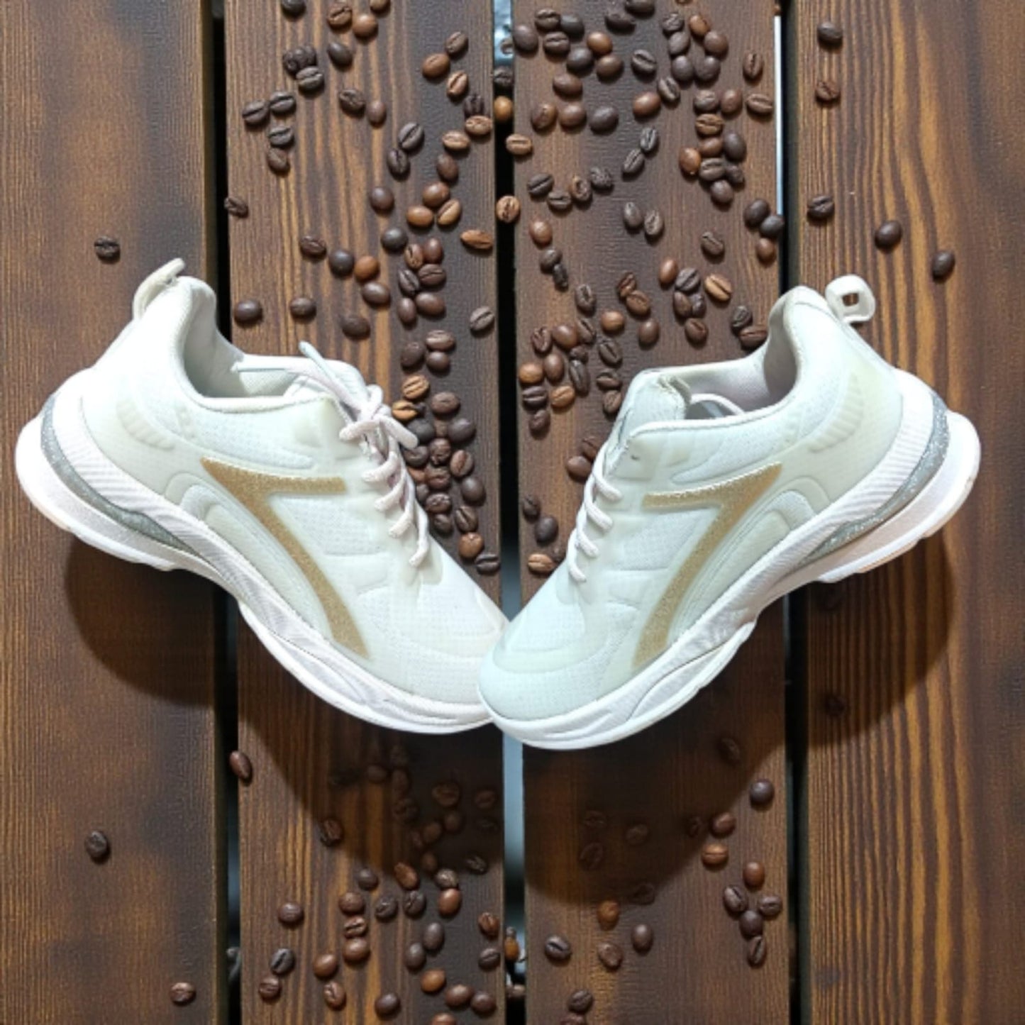 White sports shoes for women